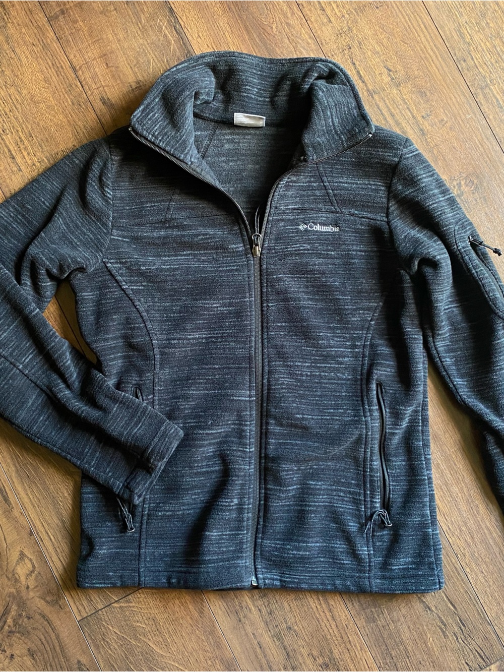 Columbia Full-Zip Dark Heathered Gray Fleece Jacket